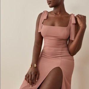 Reformation Twilight Dress in Praline